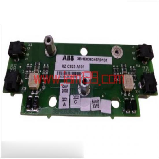 
ABB 3BHE036346R0101 XZ C825 A101 卡：先进过程控制模块